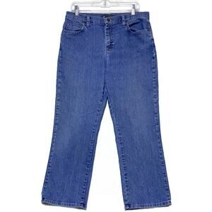 Lee Relaxed Fit Jeans Women's Size 12 Short Blue Denim Medium Wash